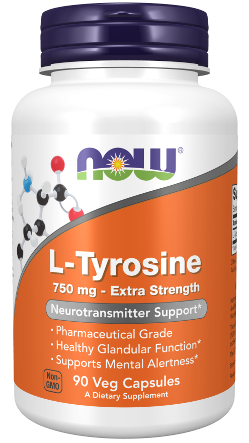 NOW - TYROSINE 750mg 90 VCAPS